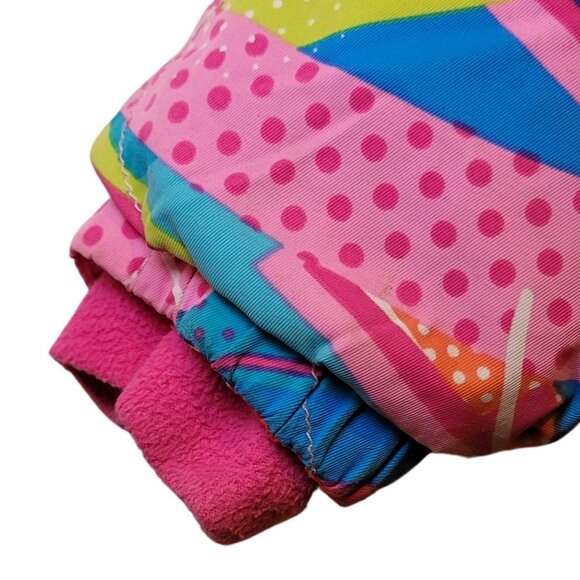 LL Bean Pink Vintage-Style Sweater-Print Puffer Jacket, Youth Size 2T Thinsulate - Picture 5 of 10